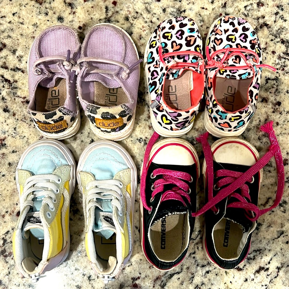 Set of 4 Toddler shoes size 5 & 6